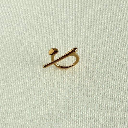 Inel minimalist placat cu aur 